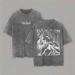 valentine shirts Neon Genesis Evangelion - Shin Seiki Evangelion Anime Manga Washed Heavy Cotton T-shirt, Gift For Anime Fan, Anime Lover, Manga Lover Gift Gift For Him Gift For Her