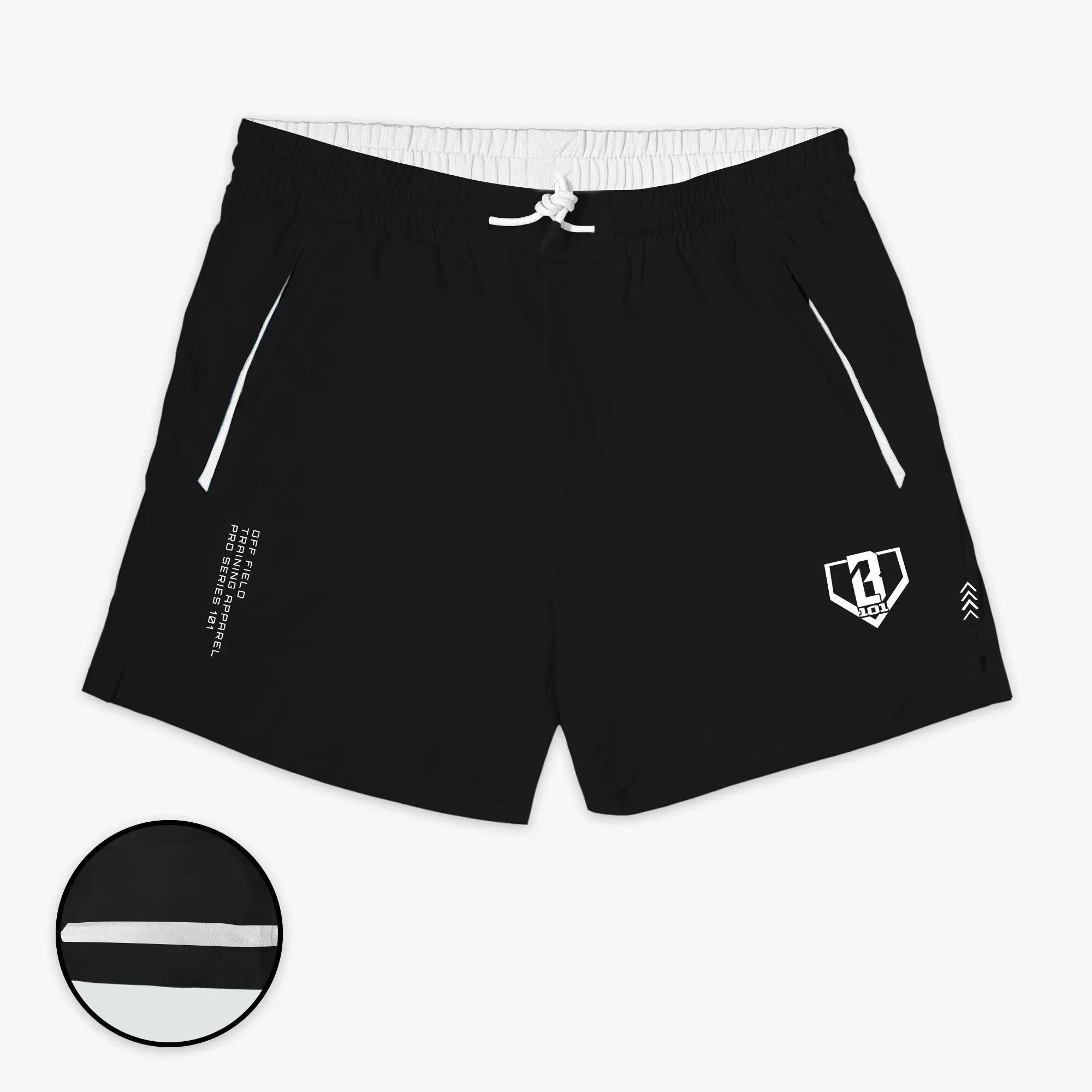 Pro Series Youth Shorts V2 with Liner - Black/White