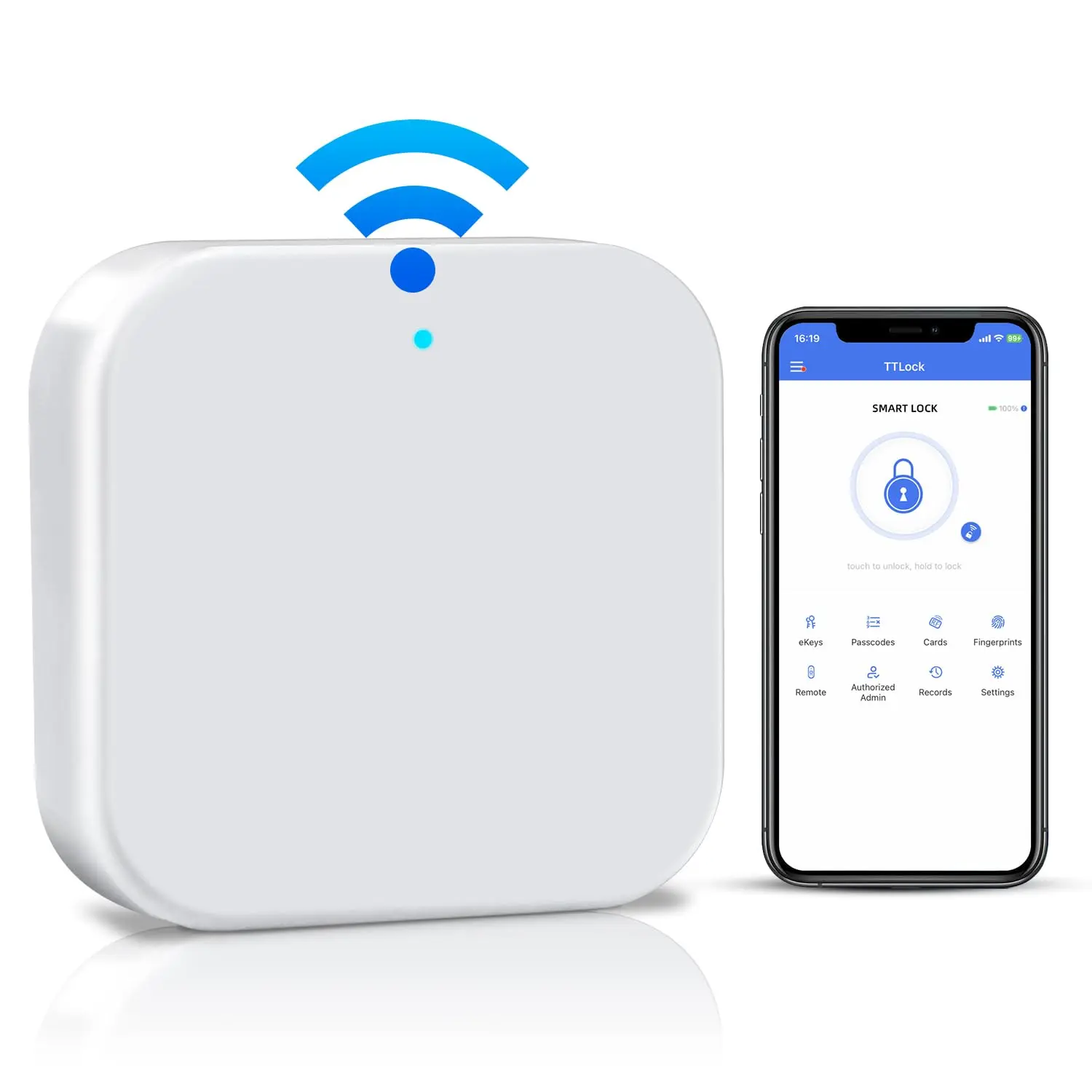 Smart G2 WiFi Gateway for Fingerprint Keyless Entry Door Lock Compatible with TT Lock App Bluetooth Remote Control Smart Door Lock Hub Works with Alexa Voice Control
