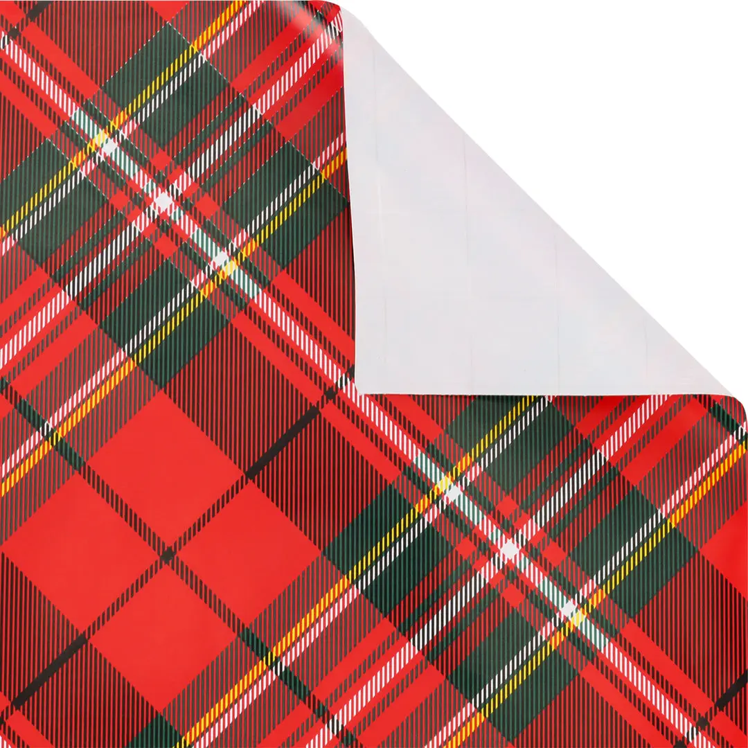 30" x 10' Red Tartan Plaid Holiday Wrapping Paper, Office Stationery for Festive Gift-Wrapping Needs, Gift Wrapped Solutions