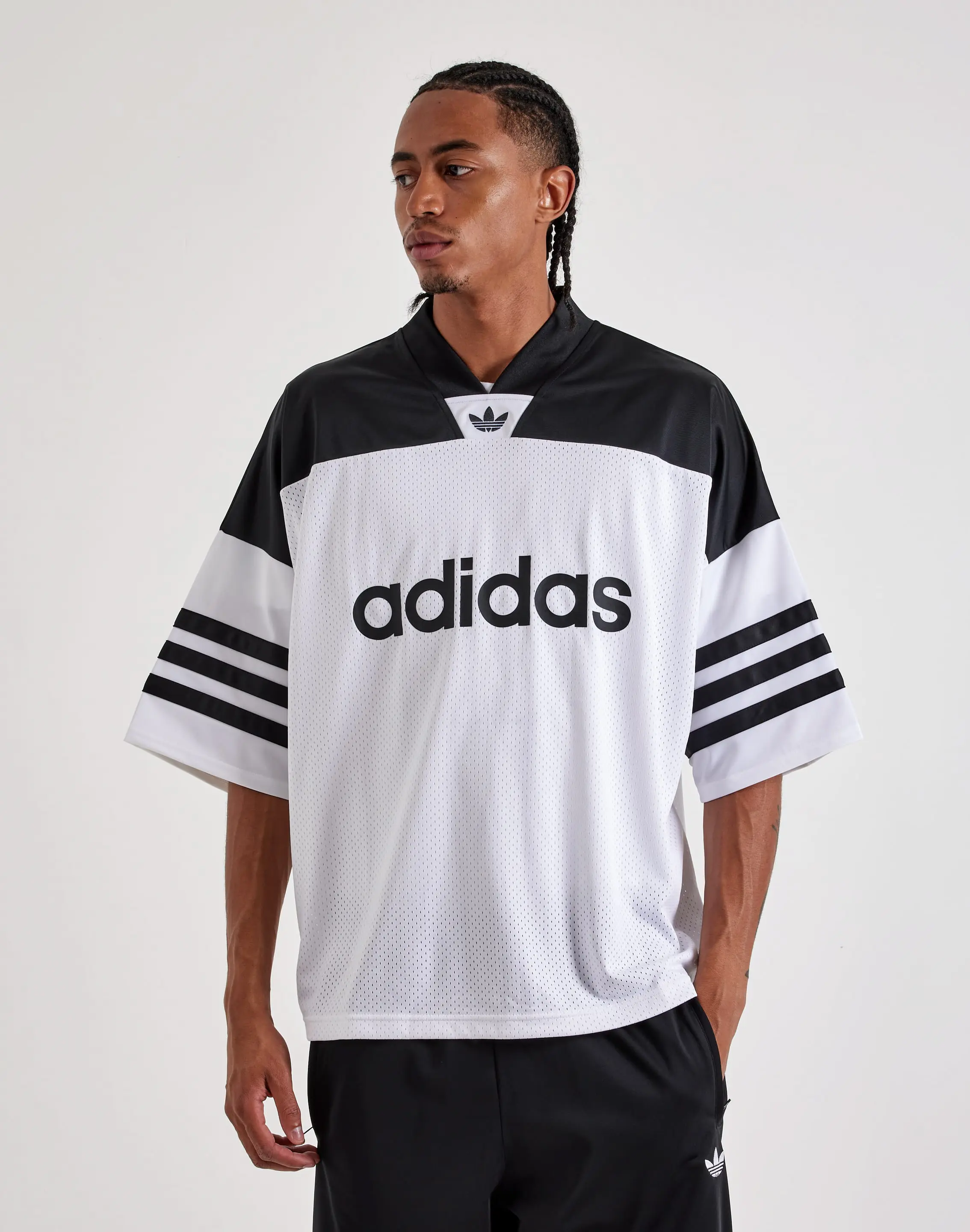 Mens Adidas Adicolor Oversized Football Jersey Mens Adidas Adicolor Oversized Football Jersey
