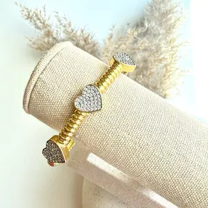 Bicolor Heart Bracelet