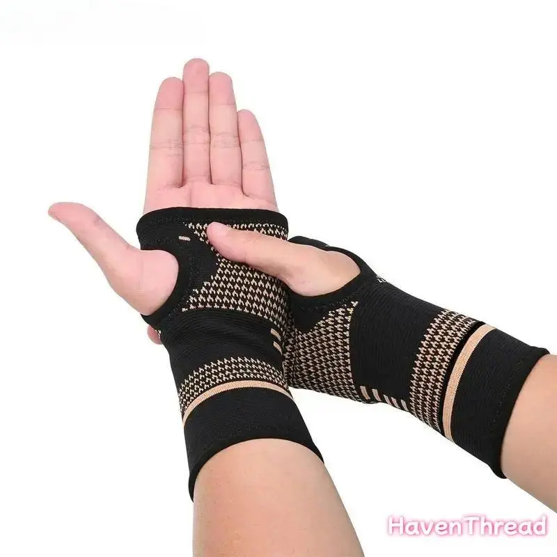 Unisex 2-Count Breathable Compression Wrist Sleeves - Sweat-Absorbing Supportive Wrist Wraps, Essential Sports Gloves for Home Gym, Fitness Training (Sports & Outdoor Accessories), Sweat-Absorbing Sports Gloves