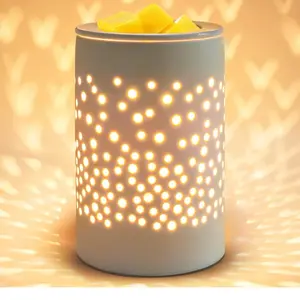 Ceramic Electric Wax Melt Warmer Candle Waxing Warmer Burner Melt Wax Cube Melter Fragrance Warmer- Ideal Gift for Wedding, Spa and Aromatherapy