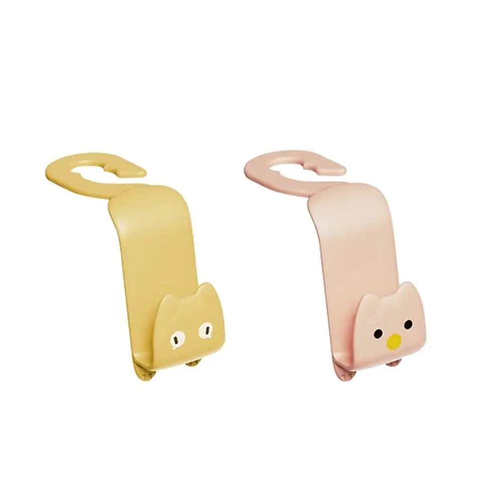 2 Pack Car Rear Seat Hooks Headrest Hidden Organizer Creative Cute Hooks 5kg Capacity Multi-Function Vehicle Storage Car Hanger