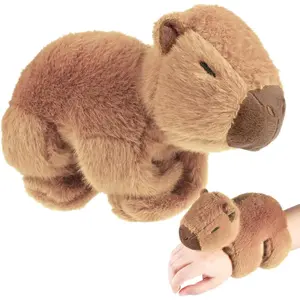 Capybara Slap Bracelet Stuffed Animal Plush Capybara Huggers Bracelets Slap Band Birthday Thanksgiving Christmas Party Favors