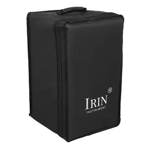 IRIN Cajon Drum Percussion Bag Backpack Black Thickened Protective Carry Case with Handle and Shoulder Strap  for Travel Practice Performance