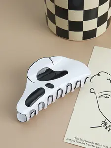 2025 New Arrival Halloween Limited Edition,Halloween Skull Hair Clip for Women, Unique Design Quirky Shark Clip, Flat Claw Clips, Acetic Acid Material, Half-Up Hairstyle Accessory, Horror & Thriller, Dark Gothic Style, Cosplay Accessories