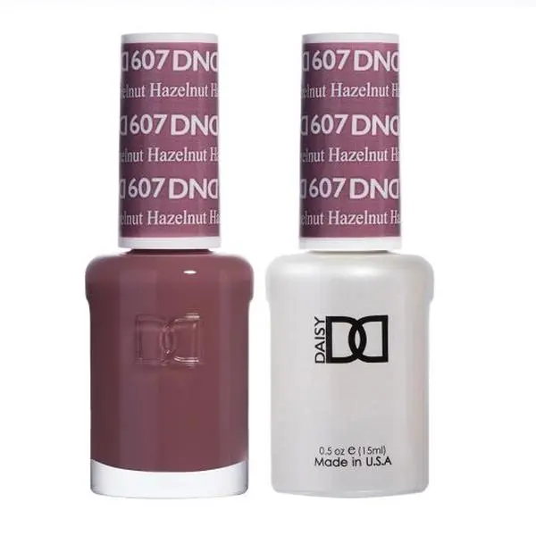 DND Gel Nail Polish - #607 Hazelnut, UV-Cured Cosmetic for Professional Nail Art Use, Manicure