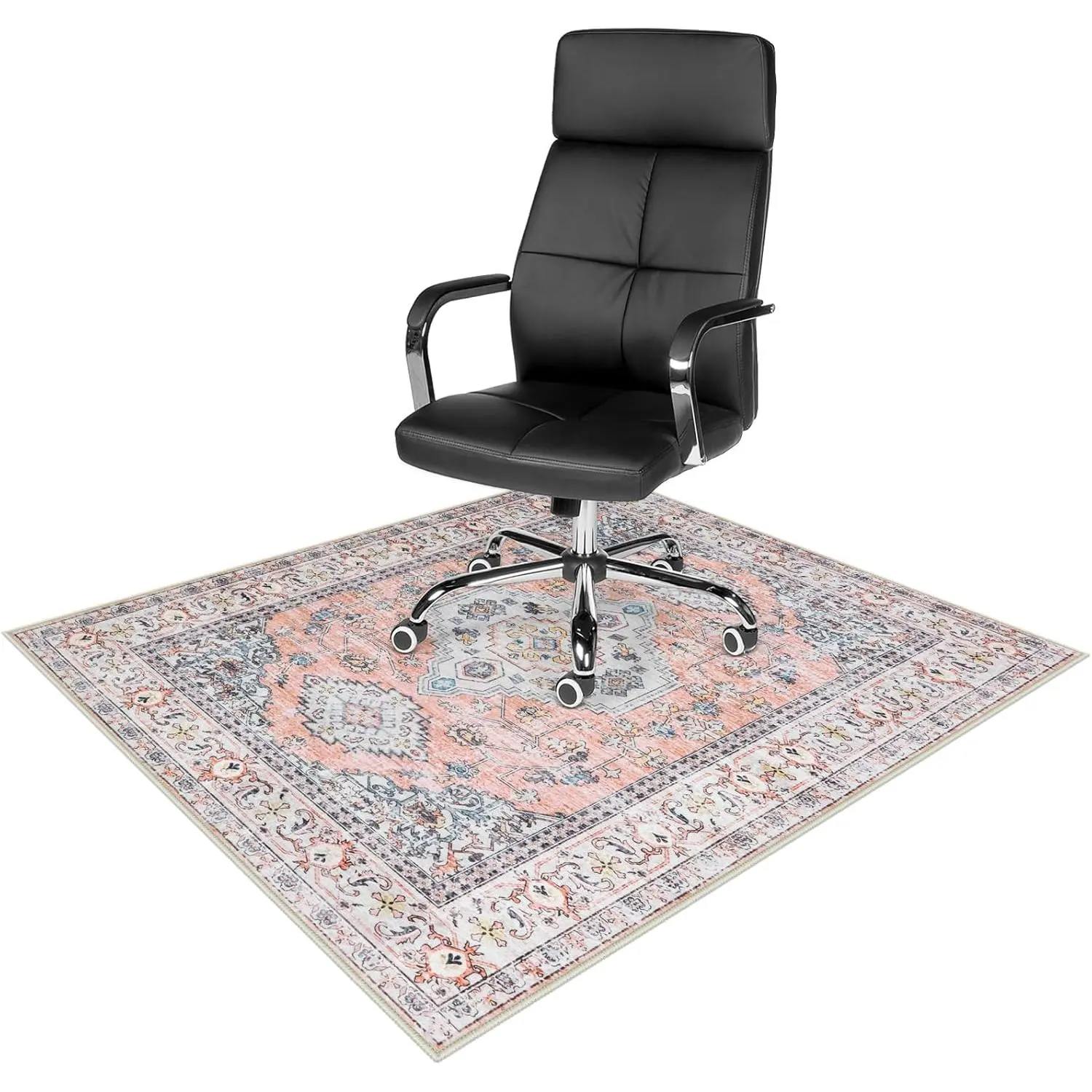 Desk Chair Mat for Hardwood Floor & Tile, 48"x60" Office Chair Mat for Hard Floors, Chair Rug for Rolling Chair, Low Pile Carpet Protector Mat for Office Chair, Easy to Roll