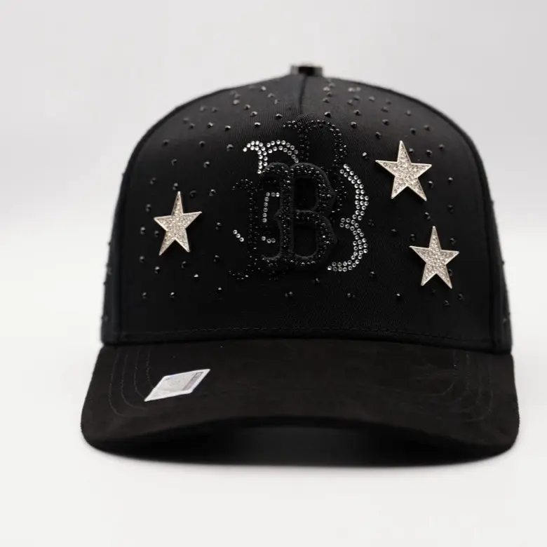 Bigg Boss Aniversary Bigg Boss Black Cap with Star Decorations and Sparkling Design