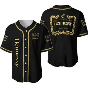 Hennessy Black Limited Edition Baseball Jersey Br Jersey Shirt Drinking gift Baseball Jersey Gift For Br Lovers Alcohol Jersey