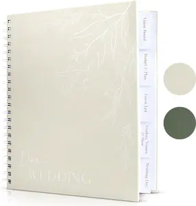 Beautiful Minimalistic Wedding Planner Book and Organizer - Unique Engagement Gift for Newly Engaged Couples, Future Brides and Grooms