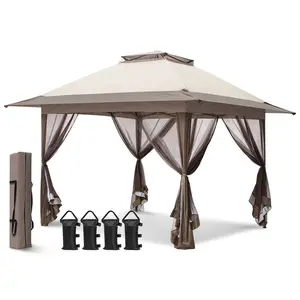 13x13 Pop Up Gazebo with Netting w/ 169 sqft of Shade