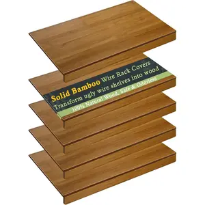 Solid Carbonized  Wire Shelf Covers for Wire Shelving, Wire Rack Covers for Pantry Shelves, Tool-Free &  (5pcs, 30" W x 16" D)