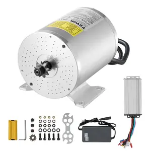 VEVOR 1800W Electric Brushless DC Motor Kit - 48V 4500rpm Motor with Upgraded Speed Controller for Go Karts E-Bike Motorcycle Scooter
