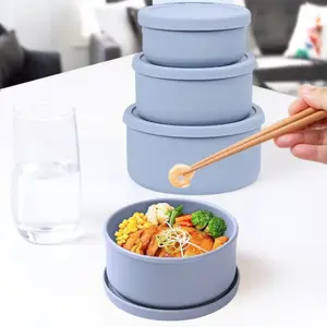 RYCTECH 4-Piece Silicone Food Storage Set | BPA-Free Freezer/Dishwasher Safe Containers | Leakproof Stackable Bento Boxes | Nesting Design Saves Space | Microwave & Oven Safe Lids, Dealsforyoudays