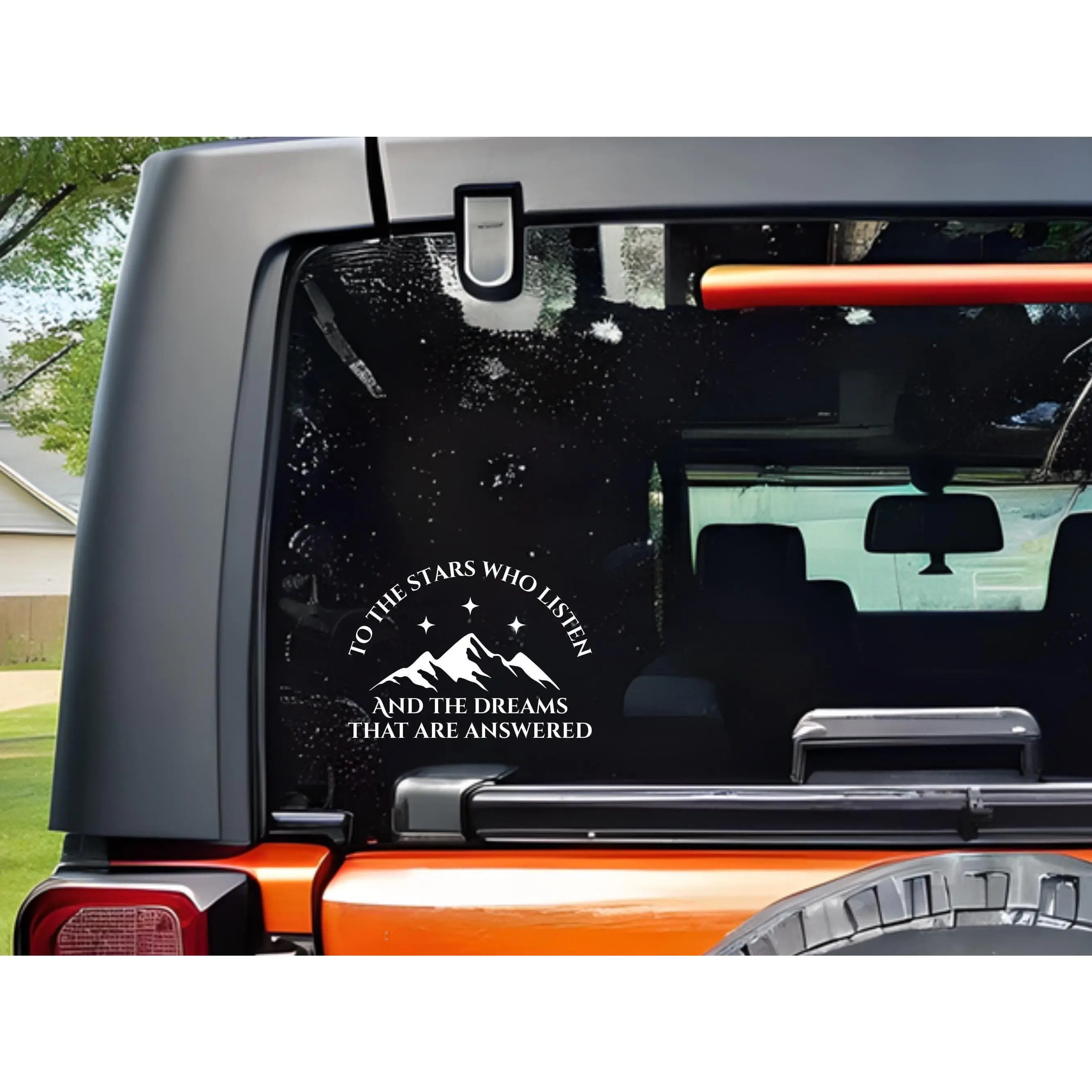 To the stars who listen and the dreams that are answered ACOTAR Car Decal, UV DTF 3D Sticker, Sarah J Maas sticker, Night Court Velaris Gift