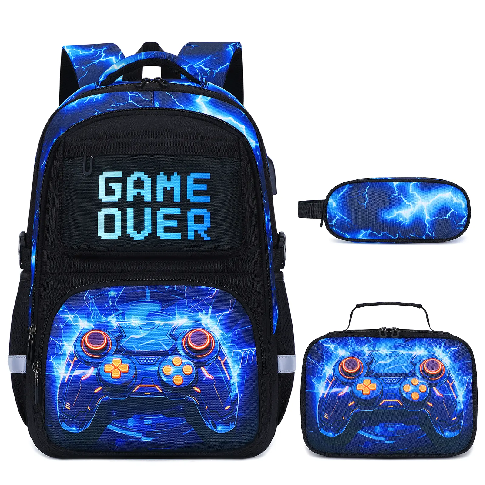 3PCS Set [Blue Lightning]