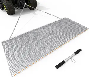 YITAMOTOR 6' x 3' Drag Mat Heavy Duty Zinc & Steel Mesh for ATV UTV Field Surface Leveling Solution Durable Outdoor Vehicle Floor Mat