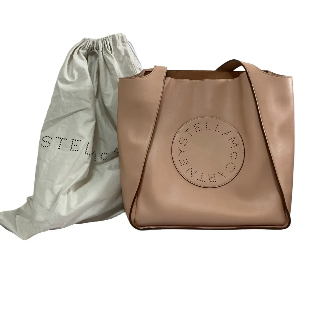Pre-owned Stella McCartney Vegan Leather Tote Bags Circle Logo Faux Leather Tote Bag