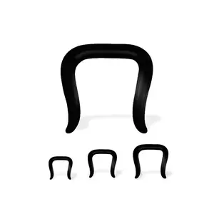 Black Pyrex Septum Retainer 14 Gauge 12 Gauge 10 Gauge- Sold Each