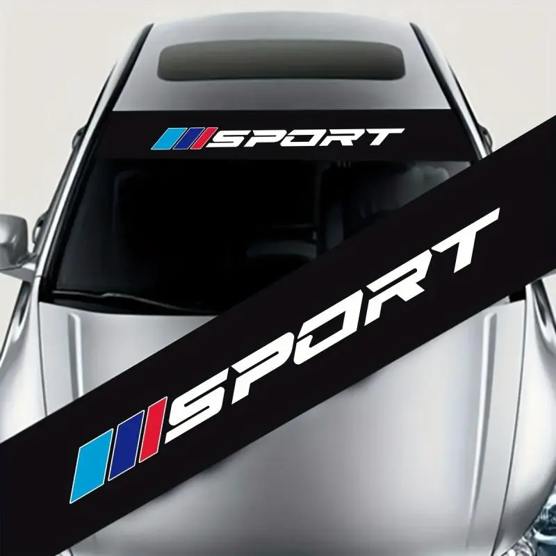 Car Windshield Sticker, Windshield Banners, Car Front Window Sticker, Car Exterior Decoration Accessories for BMW, Durable Sticker, Car Decorations, Sticker For Cars