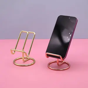 Cell Phone Stand for Desk, Small Metal Mobile Phone Stand Holder, Cell Phone Display Holder, Compatible with All Mobile Phones