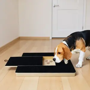 Premium Retractable Wooden Dog Nail File Versatile Pet Grooming Board with Sandpaper Essential Dog Care Tool Interactive Toy for Grooming