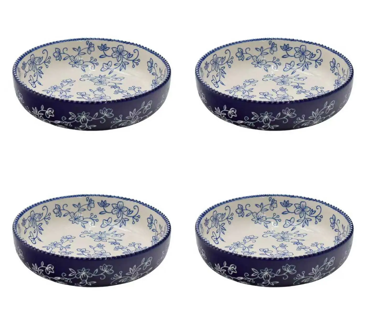 Temp-tations Set of (4) 32-oz Shallow Bowls