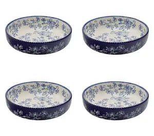 Temp-tations Set of (4) 32-oz Shallow Bowls