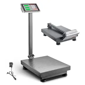 VEVOR Computing Digital Platform Scale, 660 lbs Load, 0.1 lbs Accuracy Computing Floor Scale with LB/KG, Tare, Price Calculator, Stainless Steel High - Definition Display for Boxes, Luggages, FCC ListedVEVOR Super Brand Day