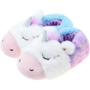 L-SOK022   Toddler Girls Unicorn Slippers Dinosaur Boys Slippers Slip Resistant Little Kid House Shoes