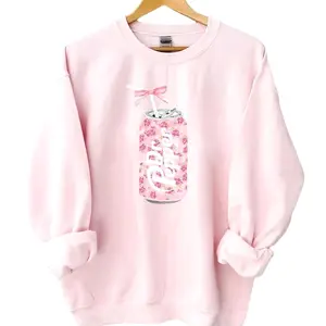 Dr.Pepper Sweatshirt T-shirt (Not Diet), Floral Pepper Shirt, Cute Baby Pink Bow Shirt, Trendy Soda Can With Roses