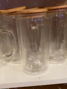 25 oz Glass Tumbler with Bamboo Lid - Ideal for Beverages & Smoothies - Eco-Friendly & Durable Design