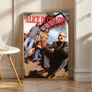 Alice in Chains Japan Tour Style Poster, Vintage Retro Rock Wall Art, Grunge Fan Gift
