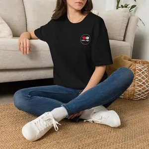 Men's Love vs Logic Heart Brain Logo T-Shirt - Ribbed, Seamless, Breathable, Casual, Nerdy Science Humor Minimalist Chest Print Top