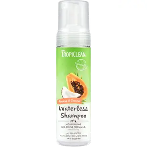 TropiClean Papaya & Coconut Waterless Shampoo for Dogs & Cats