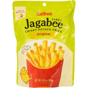 Calbee Jagabee Crispy Potato Sticks Crunchy Snack, 2.82oz - Savory, Tangy, Sweet Flavors (Original, Seaweed, Ketchup) - Made with Real Potatoes