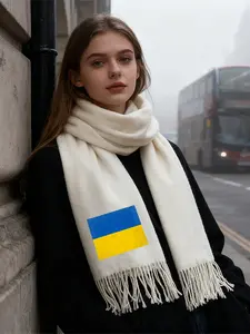 Ukraine Flag Pattern Winter Scarf for Outdoor Casual Wear Adults Gift for Christmas New Year Thanksgiving Fathers Day and Special Occasions Winter Accessories for Men Women Unisex