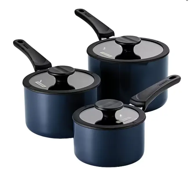 Tramontina Aluminum Sauce Pan Set, 6 Piece Nonstick Nesting Cookware, Stackable Sauce Pans, Home Chef, Kitchen Cookware, Durable Aluminum, Easy Release Surface, Cooking Essentials