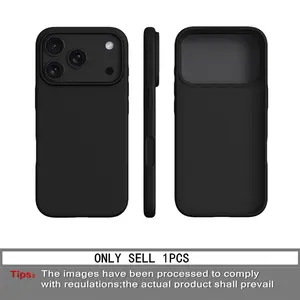 1 piece BASE MORE COVER ultra-thin, Shockproof, Protective liquid silicone iPhone case for Apple iPhones, soft edge wrapping, matte shell case, skin-like texture, suitable for Apple iPhone 17 Pro Max/16/15/14/13 Pro Max, Protector