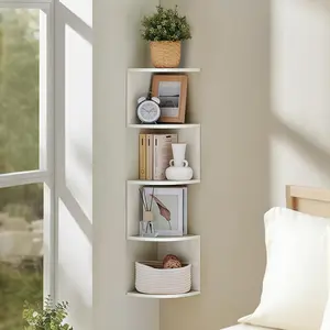 1 piece wall corner semicircular shelf: creative triangular storage, wall-mounted bookshelf, home foreign trade cross-border home decoration