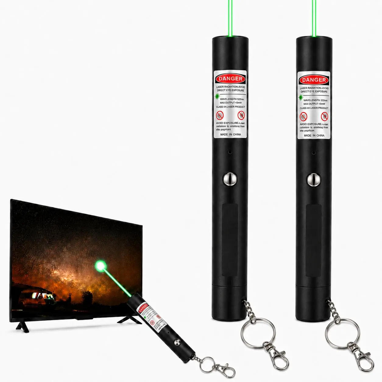 Cat & Dog Green Laser Pointer,USB Rechargeable Interactive Pet Toy,High Power Long Range Beam for Outdoor,Astronomy,Construction & Office,familyfun