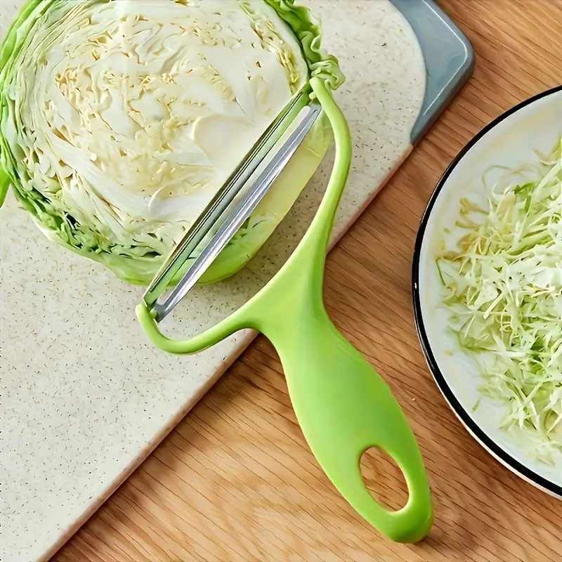 Stainless Steel Blade Veggie Shredder & Peeler Utensil, Wide-Blade Vegetable Slicer with Ergonomic Handle, Multi-Use Cutter Grater for Coleslaw Salad Prep, Home Party Practical Gift
