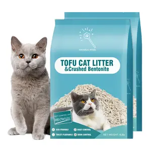 Meowgic Paws Cat Litter, Odor Control Clumping Bentonite Tofu Cat Litter, Low Tracking Lightweight Flushable Unscented Natural Kitty Litter, Dust Free, 2-Pack