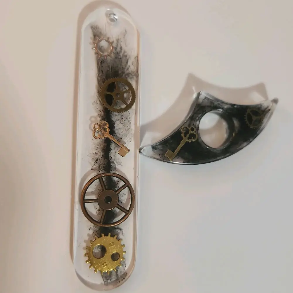 Steam Punk Gear Resin Bookmark and Matching Page Holder Set bookish merch Book Accessories