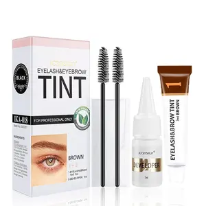 Eyelash & Eyebrow Tinting Kit, Tinted Brow Gel, Long-Lasting Waterproof Formula, Natural Look & Easy-To-Use, Summer Makeup Essential, Eyebrow Dye Kit