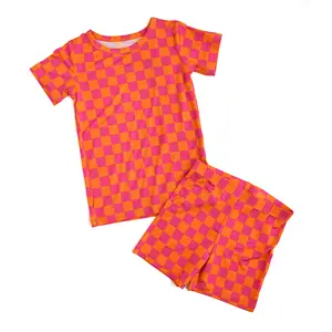 Eric Orange Two Piece Set SHORTS - Bamboo Toddler Lounge Outfit 