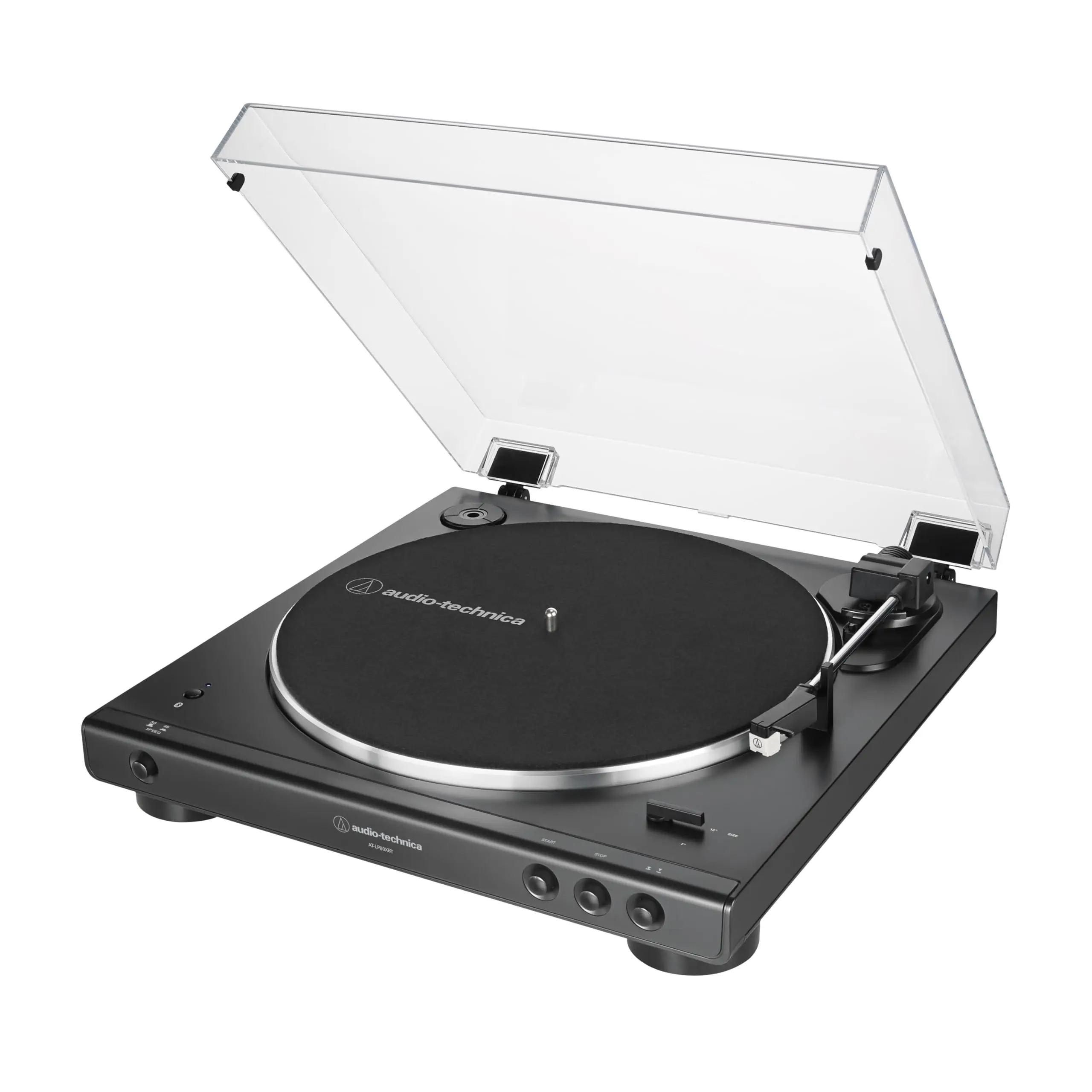 Audio-Technica AT-LP60XBT-BK Fully Automatic Belt-Drive Record Player (Black) with Bluetooth Functionality, aptX Codec, Detachable Design, 33-1/3 & 45 rpm Compatibility for Music Vinyl & Vinyl Records Collectibles (ATLP60XBTBK)